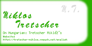 miklos tretscher business card